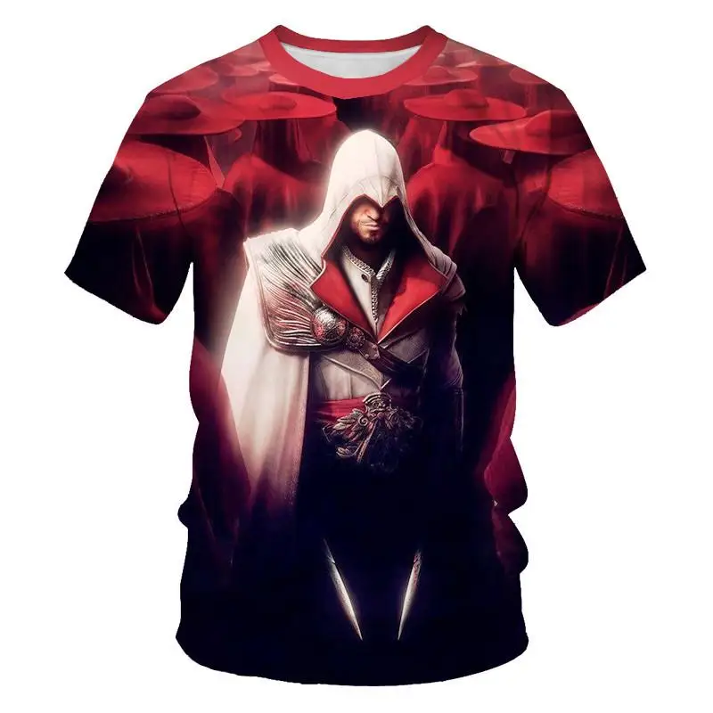Топы с 3D принтом футболка Assassin's Creed Game герой Алтай мужская и женская летняя