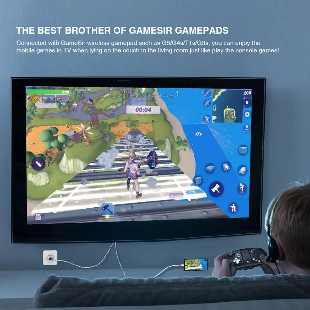 Кабель адаптера для мобильного дисплея GameSir GTV100 HDMI 1920x1080P передача синхронизации