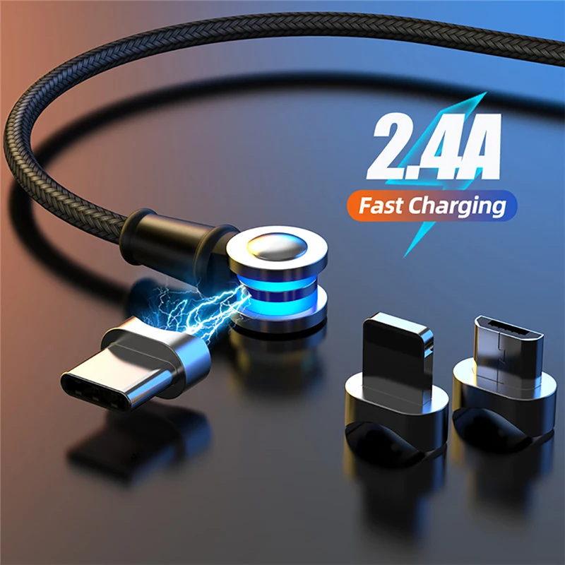 Фото Магнитный USB кабель 3 в 1 с возможностью поворота на 180 градусов и поддержкой Магнитный USB кабель 3 в 1 с возможностью поворота на 180 градусов и поддержкой