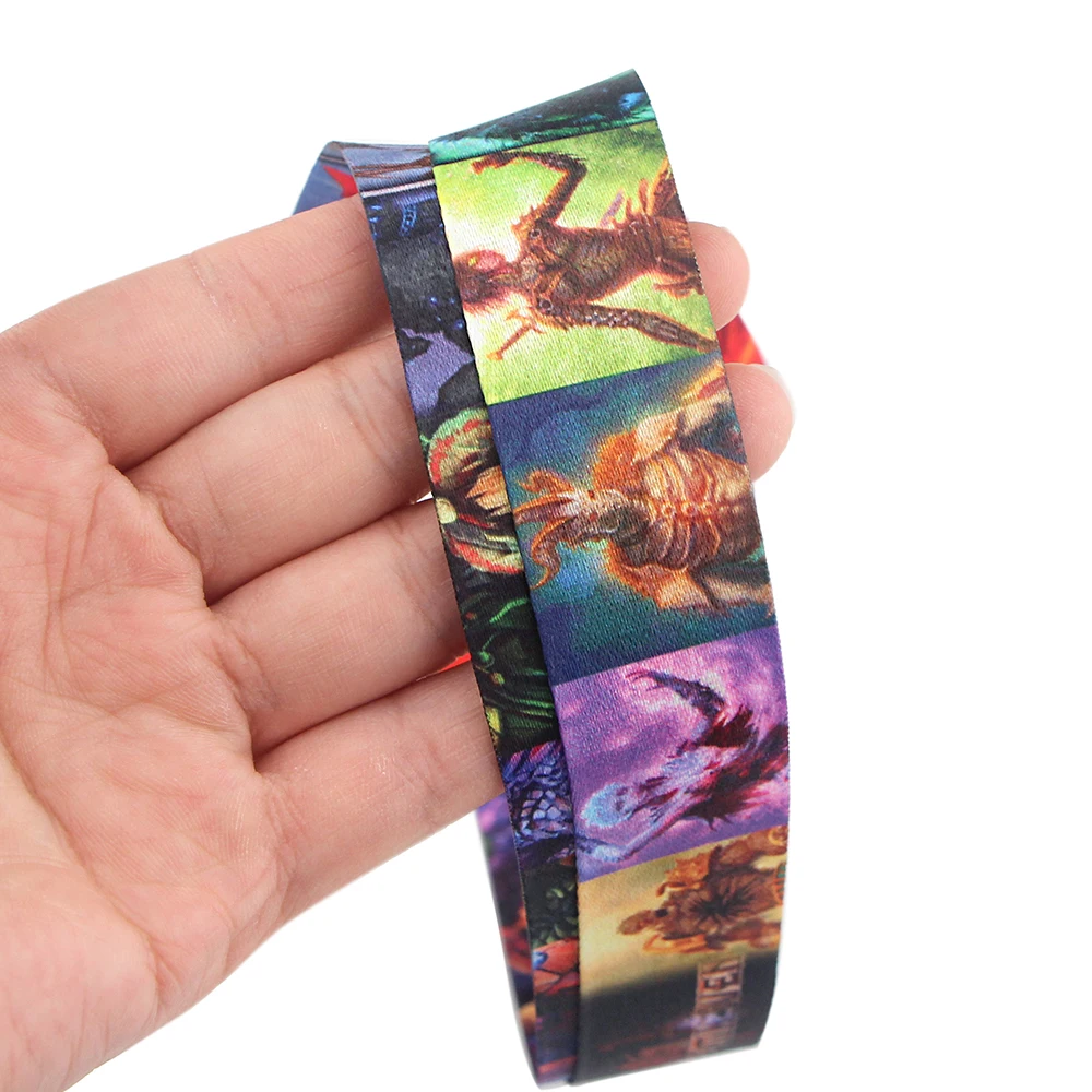 

Ransitute R1244 Game Gloomhaven Neck Strap Lanyards ID Badge Card Holder Keychain Phone Gym Strap Webbing Necklace Gift