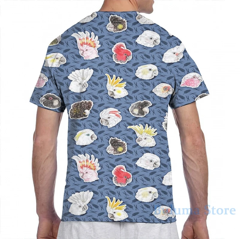 Футболка 21 cockatoos (темно-синяя) для мужчин и женщин модная рубашка с принтом по всей