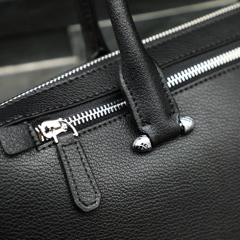 

2021 Men's Leather Business Computer Notebook Shoulder Messenger Bag39cm