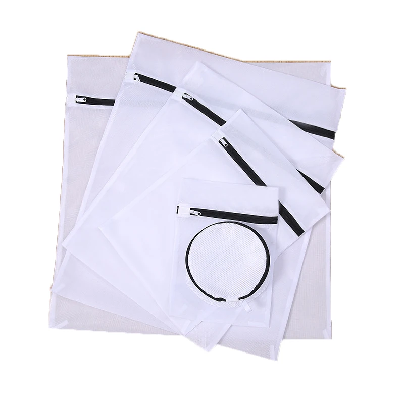 

6 piece/set Zippered Foldable Polyester Laundry Bag Bra Socks Underwear Clothes Washing Machine Protection Net Mesh Bags