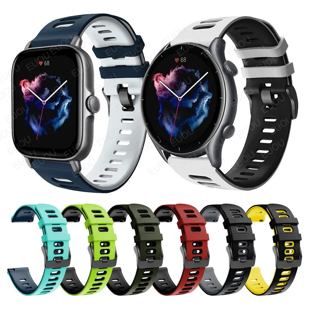 

Quick release Sport Silicone Band For Amazfit GTR 3 GTR3 Pro/GTS 3 Watch Strap For Amazfit Bip S U Wristband Replace Watchband