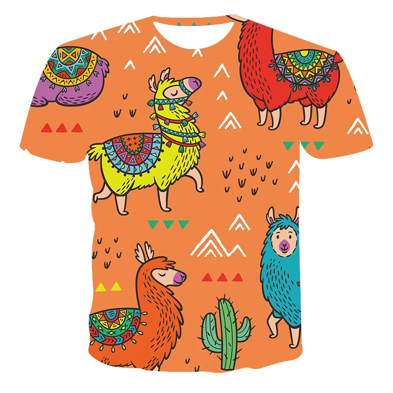 

New comfortable street style 3D cartoon print in 2021 summer classic casual cool fashion casual cartoon T-shirt