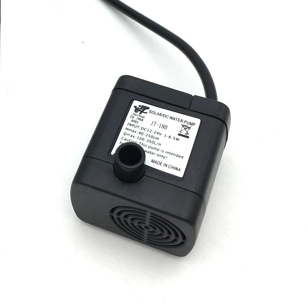Ультра тихий водяной насос постоянного тока 12 В 24 расход 350 л/ч Водонепроницаемый
