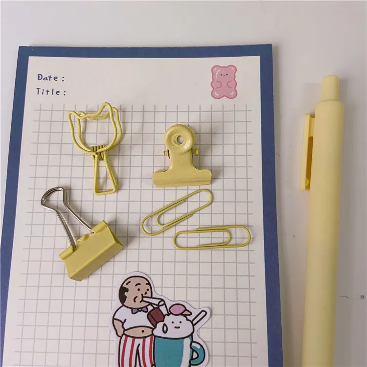 SIXONE Ins милые цветные Зажимы для бумаги зажимы с длинным хвостом комбинация