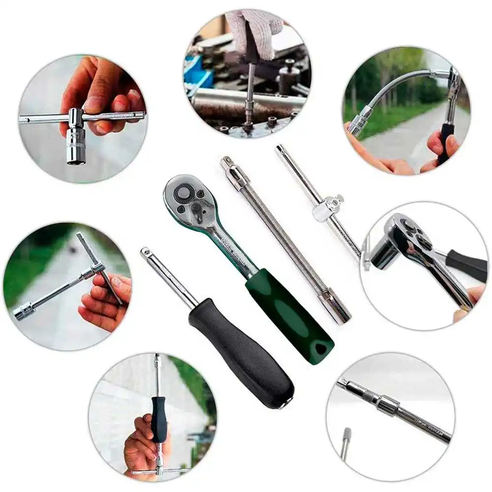 

Home Hand Tool Set Mechanics Kit 46 Piece Precision Screwdriver DIY with Hard Case for Maintenance Work Repair
