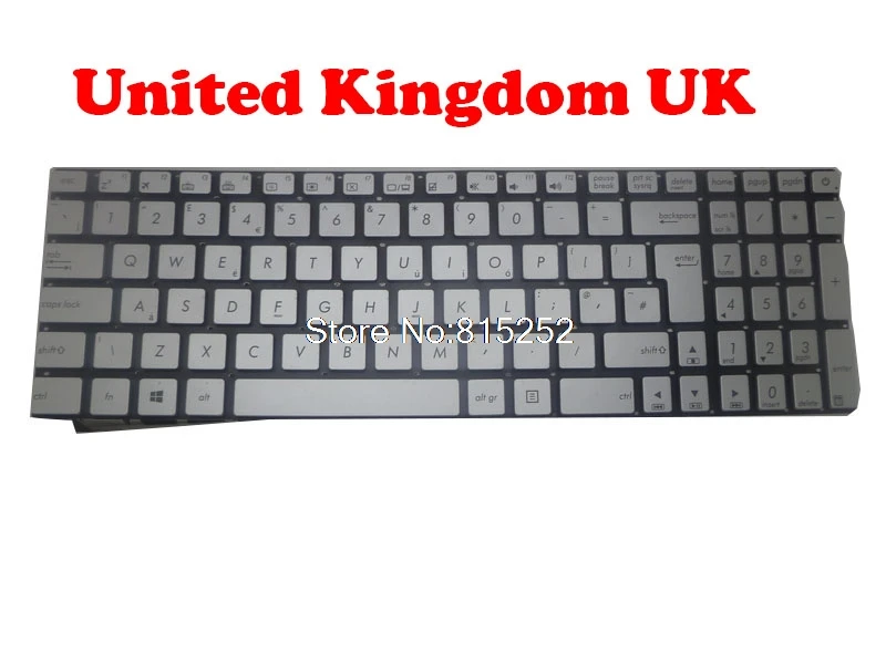 Клавиатура для ASUS N551 N551JB N551JK N551JM N551JQ N551JW N551JX N551VW N551ZU UK/US 0KNB0-662BUK00 0KNB0-662BSF00