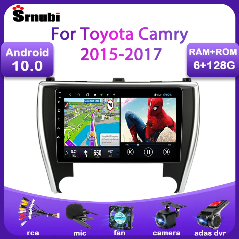 

Srnubi 2 Din Android 10 Carplay Bluetooth Car Radio Multimedia Video Player For Toyota Camry 2015 2016 2017 Navigation GPS DVD