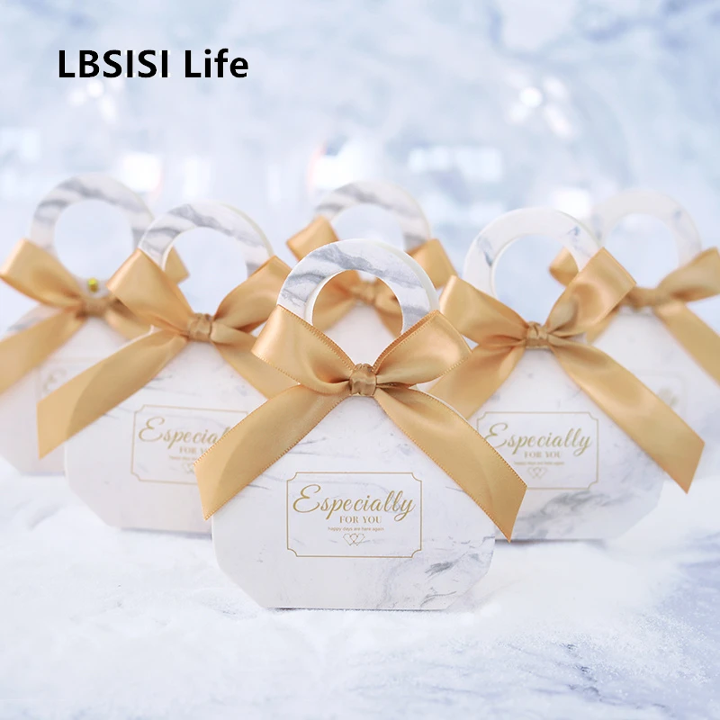 LBSISI Life специально для вас Белая Мраморная портативная Свадебная конфетная