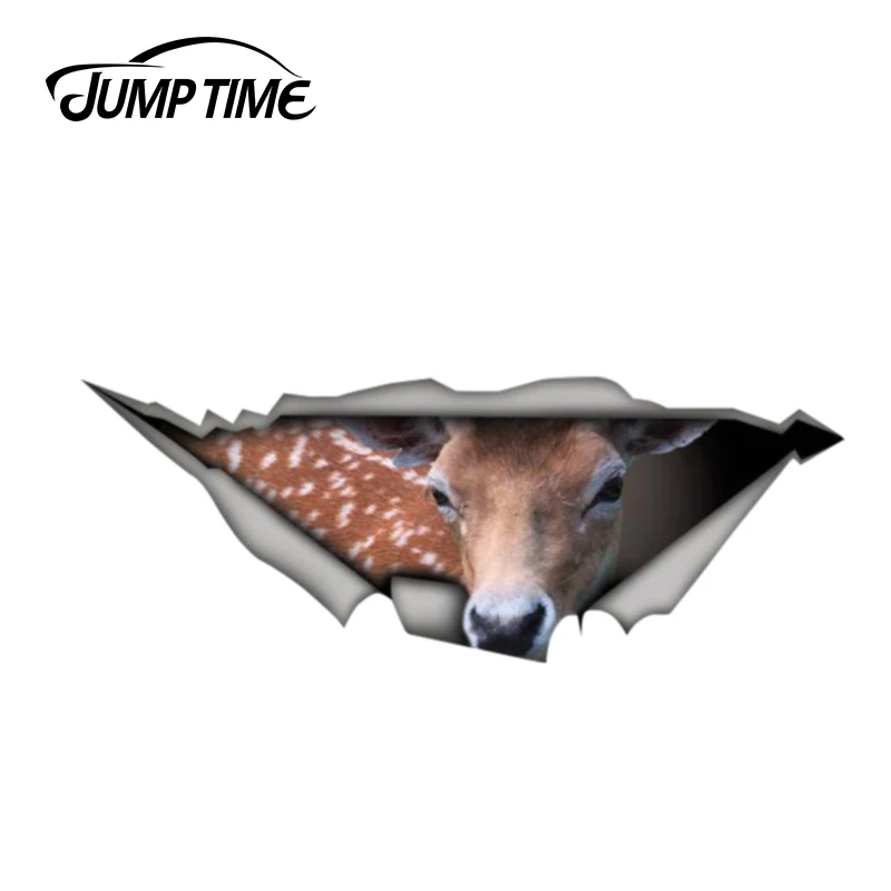 Стикер оленя Jump Time 13 см x 4 8 забавные автомобильные наклейки рваные металлические
