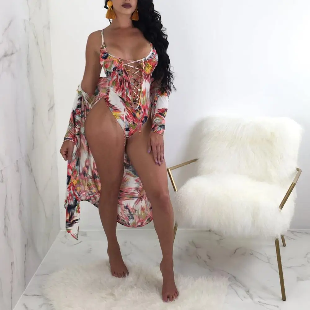 Модные сексуальные весенние и летние модели накидка с принтом пляжный