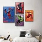 Marvel Superhero Anime картина в стиле комикса Spiderman Canvas картина, печатный плакат стена искусство для гостиной домашний декор