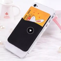 mobile phone back sticker card holder bus subway access control shopping card bag card bag ultra thin protection for cell phone