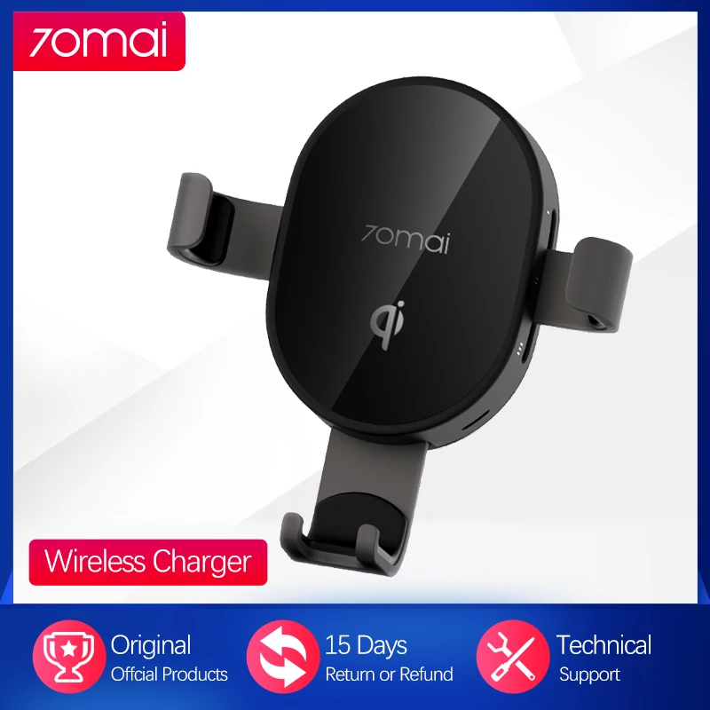 Универсальное беспроводное автомобильное зарядное устройство 70mai Qi 10 Вт