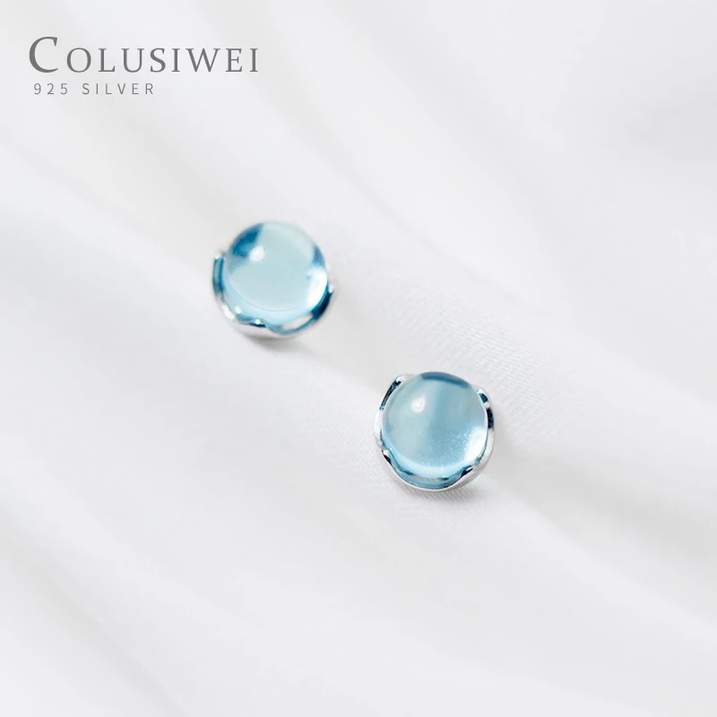 Colusiwei ослепительные серьги-гвоздики Авроры для женщин из стерлингового серебра