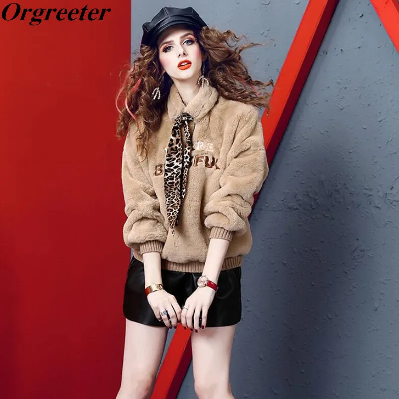 Женский свитшот с воротником Питер Пэн мягкий пуловер высокой имитацией