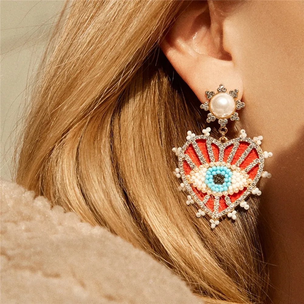 Dvacaman большие Свинг Висячие Серьги Boho Этнические бисерные подвески серьги большие кисточки бахрома массивные ювелирные изделия аксессуары