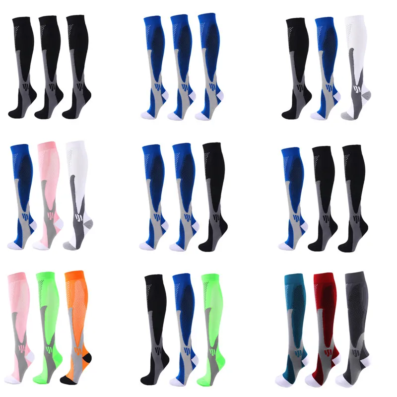 

3 Pairs Compression Socks Golfs Sport Socks Medical Nursing Prevent Varicose Veins Fit Medical Edema Diabetes Varicose Veins