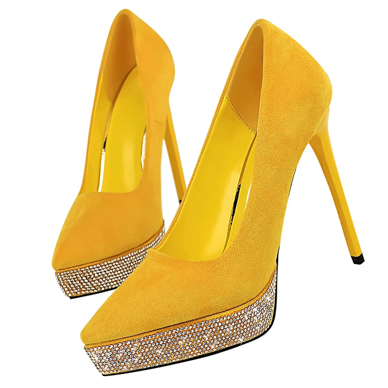 2020 г. женские Роскошные замшевые туфли лодочки на платформе и очень высоком