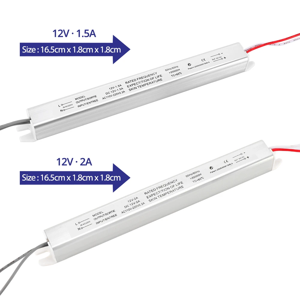DC12V 1.5A 2A 3A 4A 5A светодиодный драйвер AC110V~ 220V Ультра тонкий светодиодный источник питания Светильник ing трансформатор для тонкий рекламный светильник