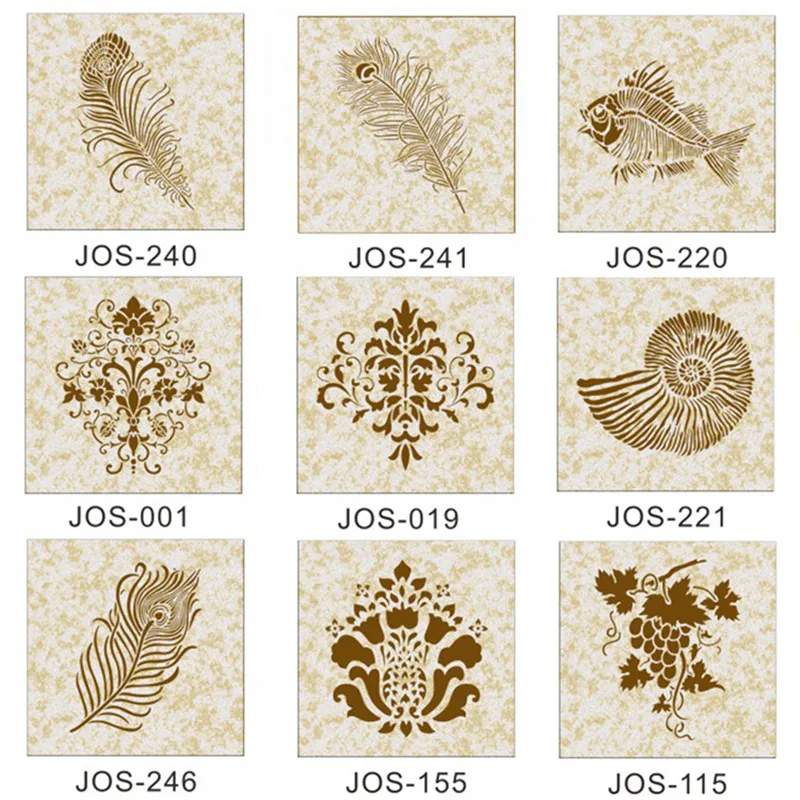 

Полые резьба пресс-форм картины для украшения стен шаблон печати перо текстура краска диатомовые грязи пресс цифровая картина маслом инстр...