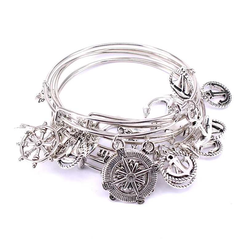 Браслеты женские из проволоки разные стили шт. Набор браслета 5 браслеты якорь