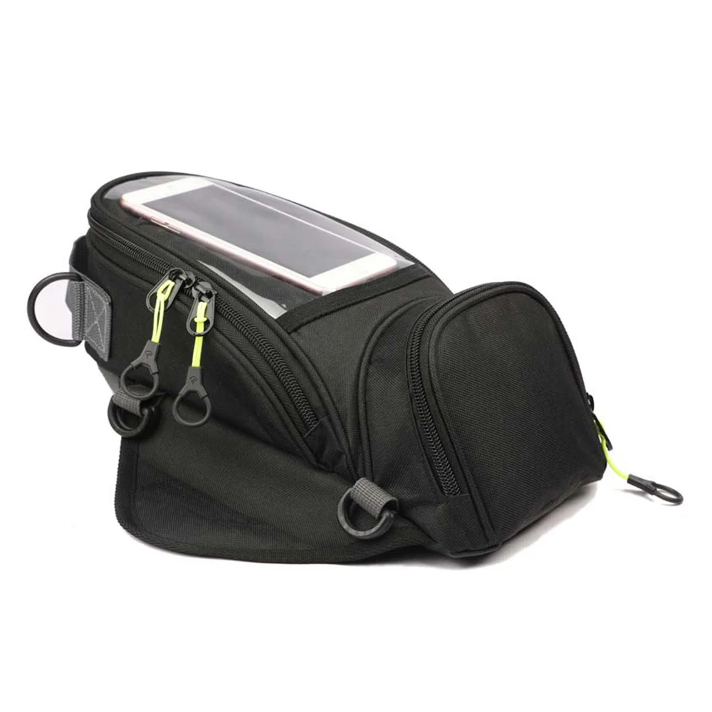 

Motorcycle Tank Bag Waterproof Black Gas Oil Magnetic Motorbike Saddle Single Shoulder Bag Phone Pouch Universal