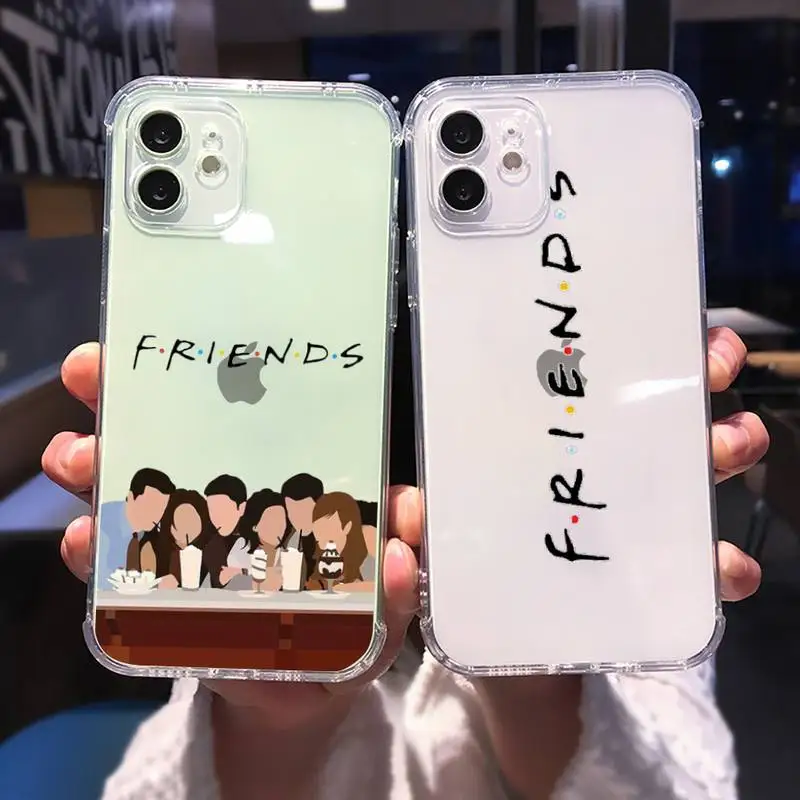 

Friends TV Show Door Phone Case For iphone 13 12 11 8 7 plus mini x xs xr pro max Transparent soft