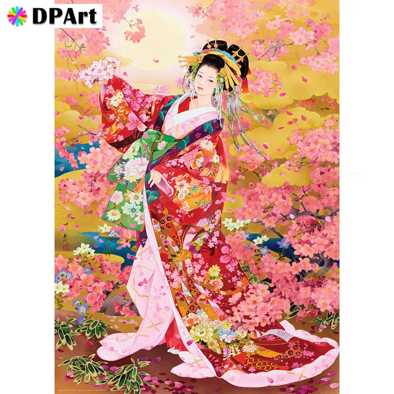 Алмазная картина полностью квадратная/круглая в китайском стиле древняя девочка