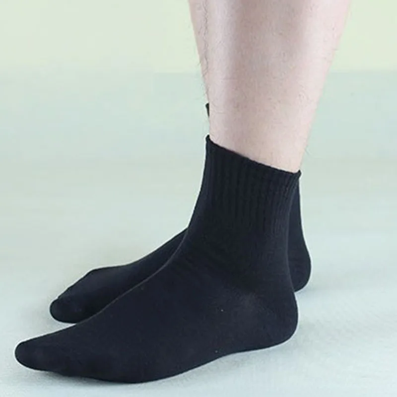 

5 Pairs Men Business Socks Casual Cotton compression Socks Autumn Winter Solid Colors Crew Sock Male Breathable warm white socks