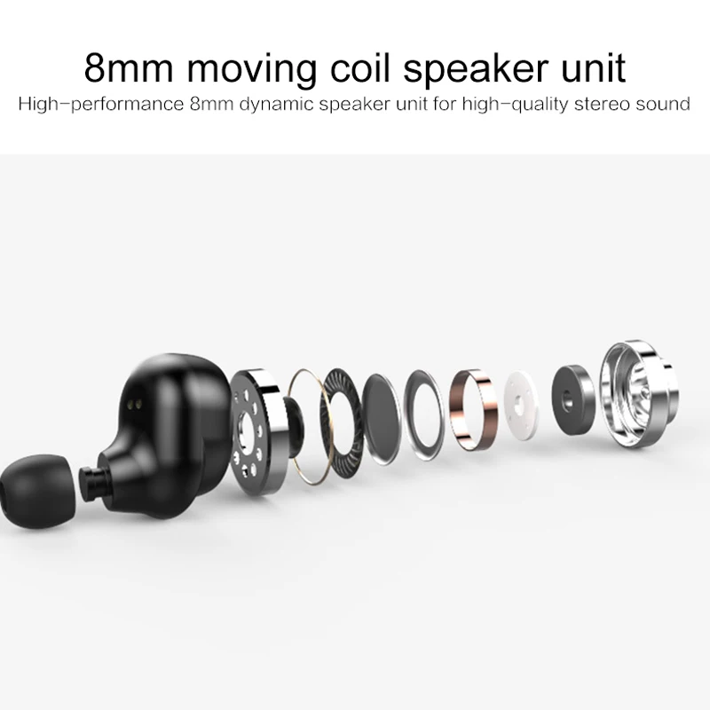 Tws стереонаушники V6 с шумоподавлением и зарядным футляром|Наушники гарнитуры| |