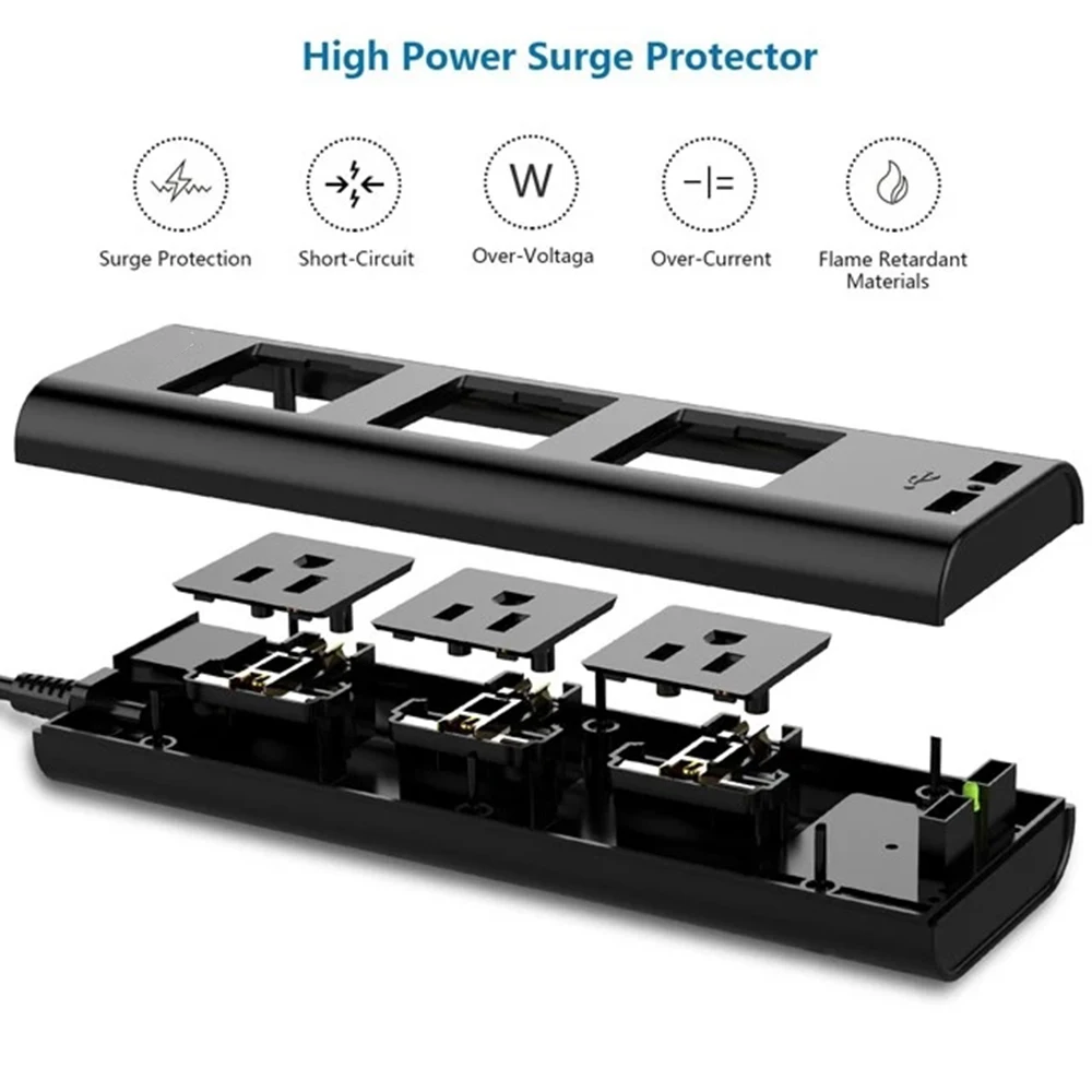 Multi Power Ptrip Электрический предохранитель напряжения 3 способа штепсельная вилка