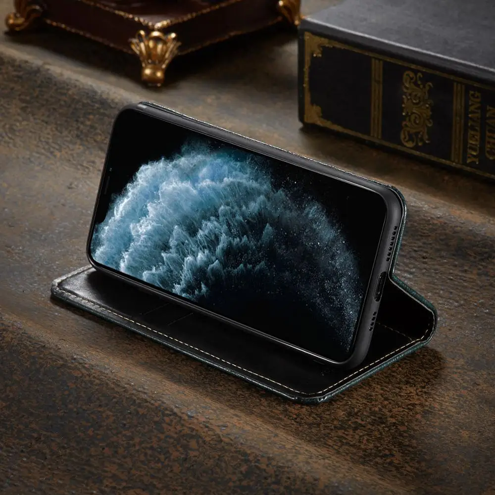 Чехол-книжка Fierre Shann из искусственной кожи чехол для iPhone 7 8 Plus X Xs XR Max 11 11Pro