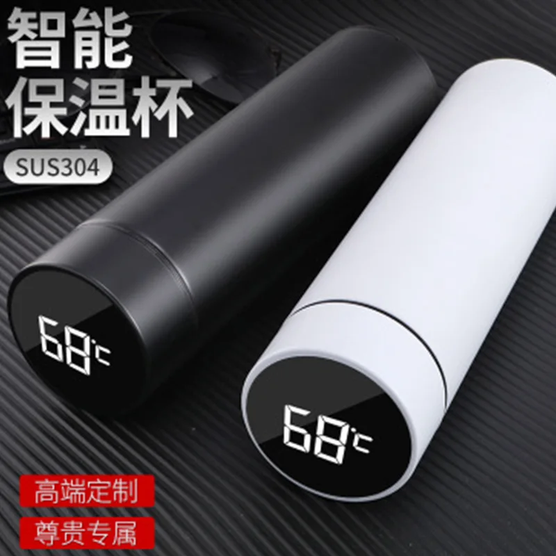 

500ML Smart Thermos Water Bottle Led Digital Temperature Display Stainless Steel Coffee Thermal Mugs Intelligent Insulation Cups
