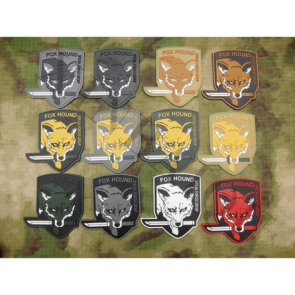 ПВХ пластырь металла шестерни Твердые MGS лиса HOUND специальные силы группа крюк на