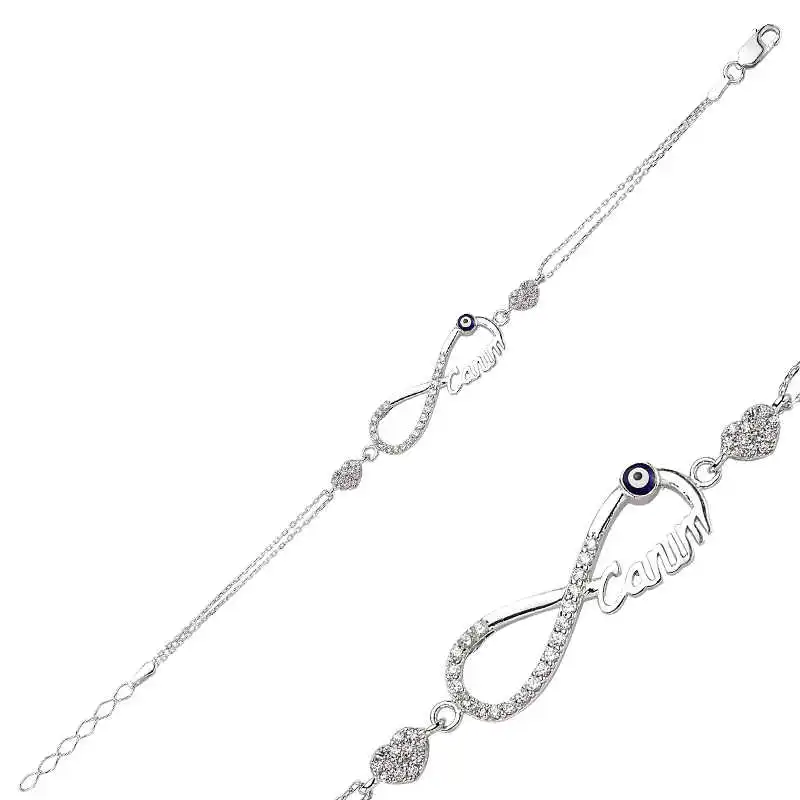 

Silverlina Silver Infinity Dearie Womens Bracelet