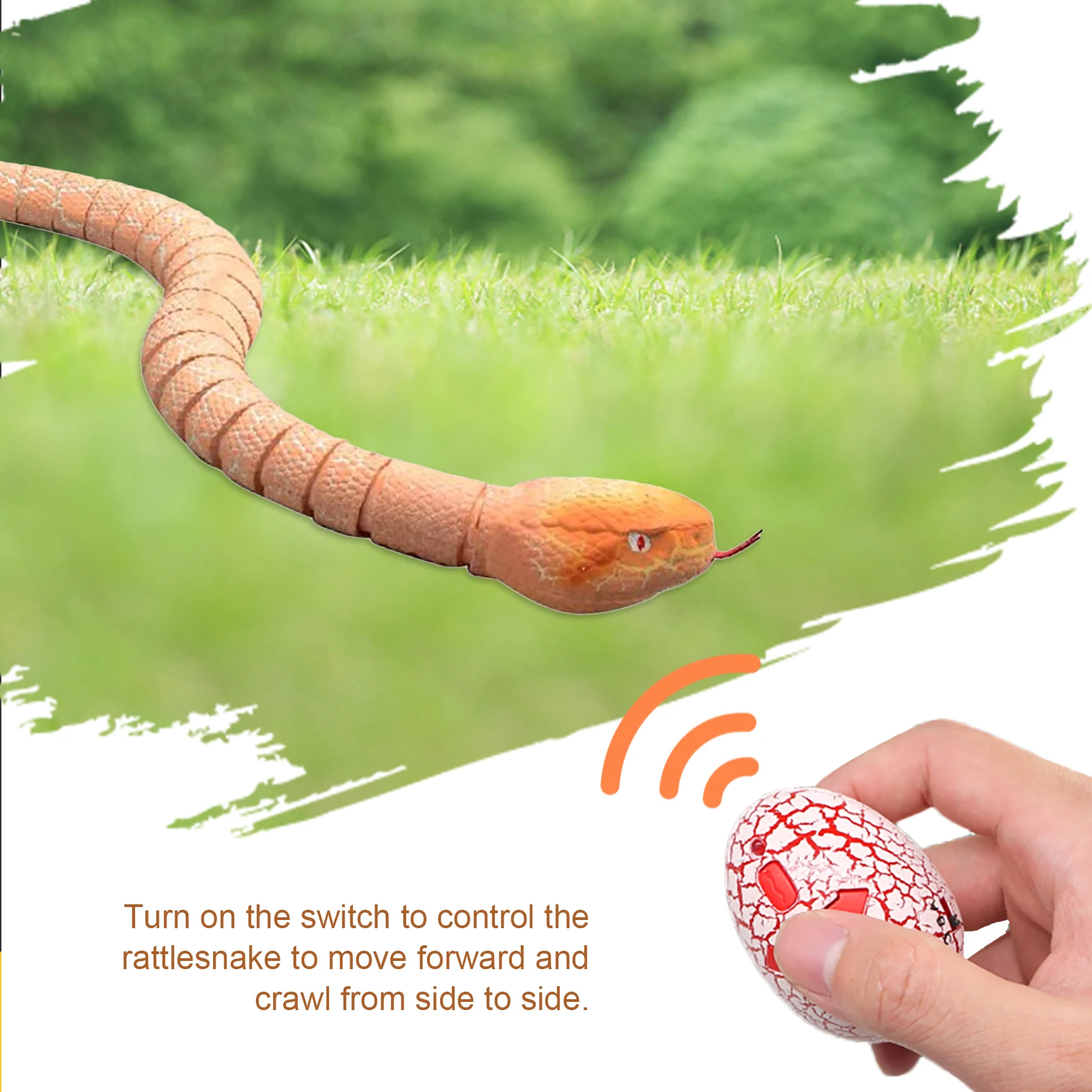 

Remote Control Rattle Snake Toy RC Crawlers Realistic Animal Scary Prank Toys Halloween Trick Props Supplies