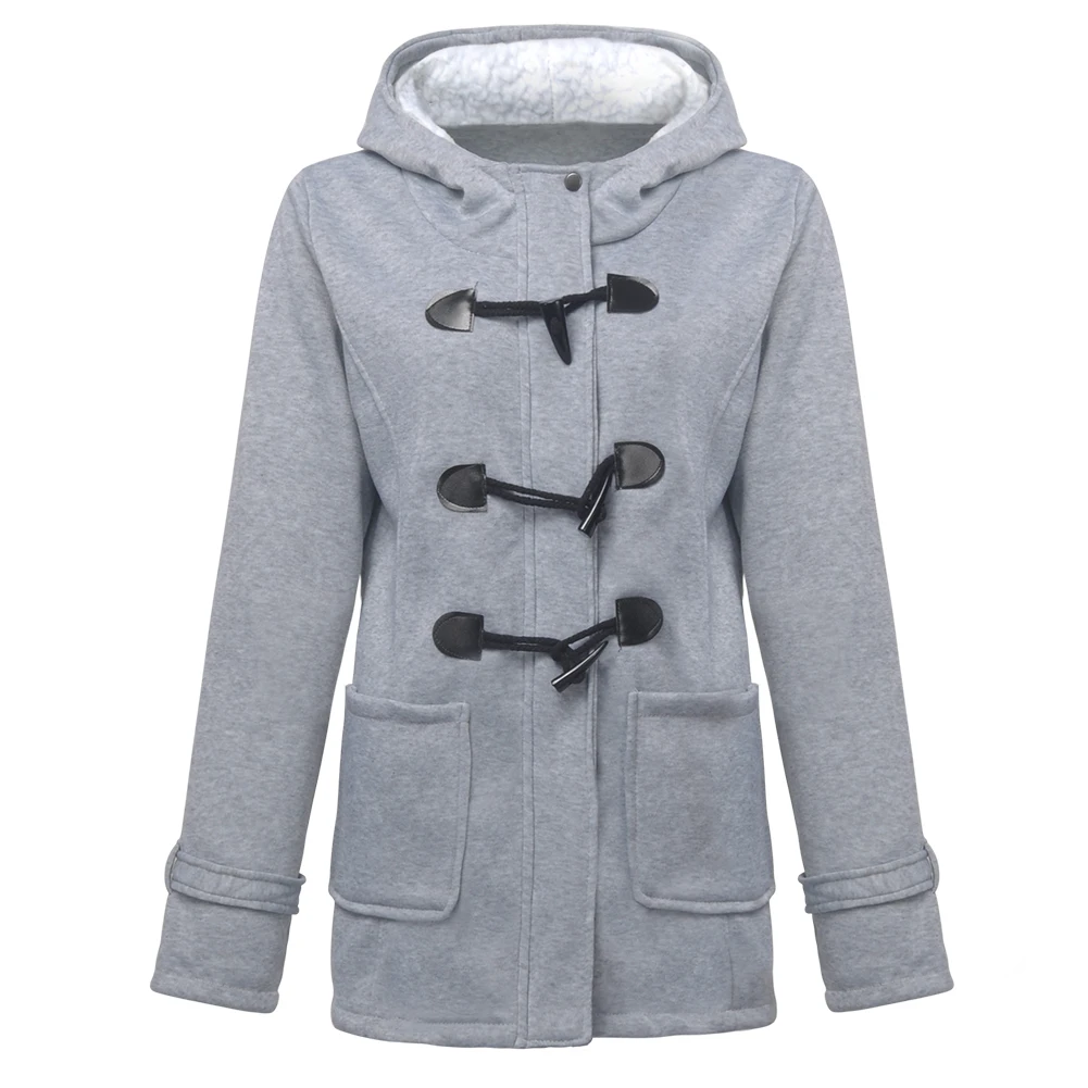 

Autumn Winter New Hot Selling Women Warm Coat Casual Long Sleeve Long Parka Jacket Overcoat With Hat