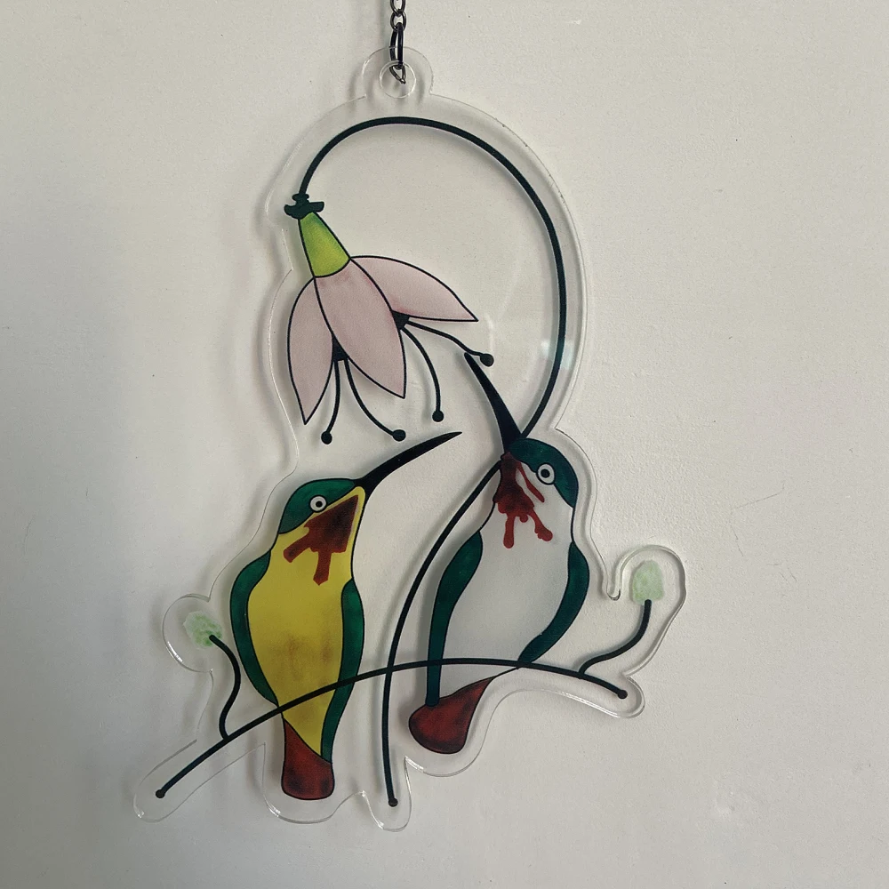 Весенняя птица украшения птицы на проводе подарки зеленых окон Декор дверь