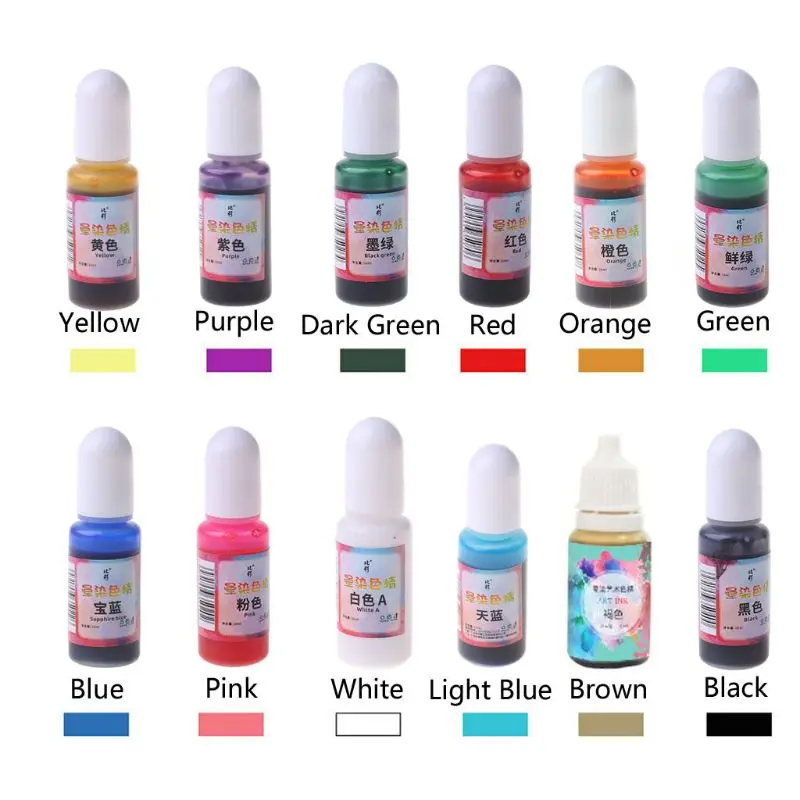 12 цветов художественные чернила натуральный пигмент краситель краска Диффузия