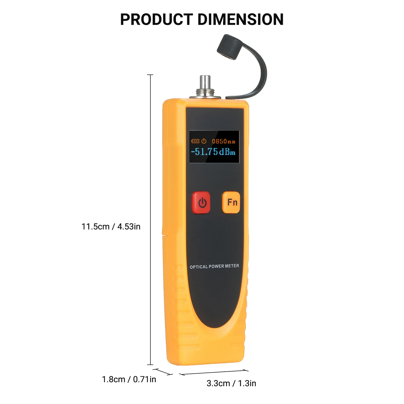

Optical Power Meter with 6 Optic Wave Length -70~+6dBm Digital Optical Power Tester Optical Fiber Tester Network Cable Tester