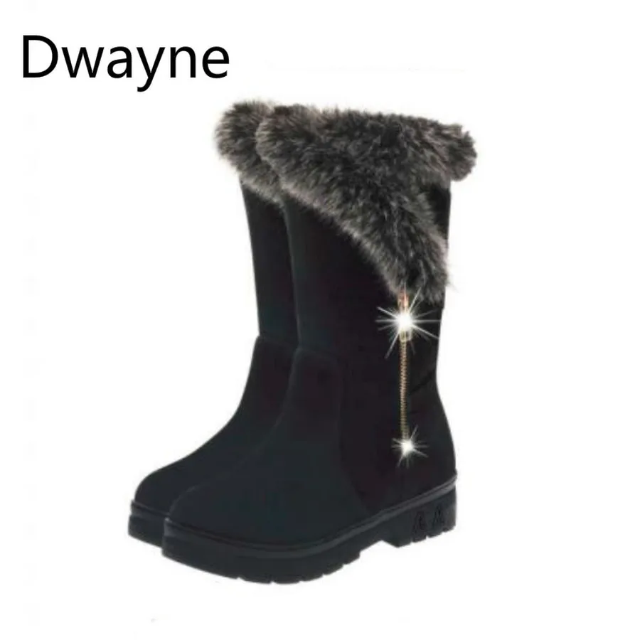 Dwayne/высококачественные зимние ботинки; женская теплая обувь; ботинки на плоской платформе; коллекция года; Цвет черный, бордовый; женские зимние ботинки с искусственным мехом