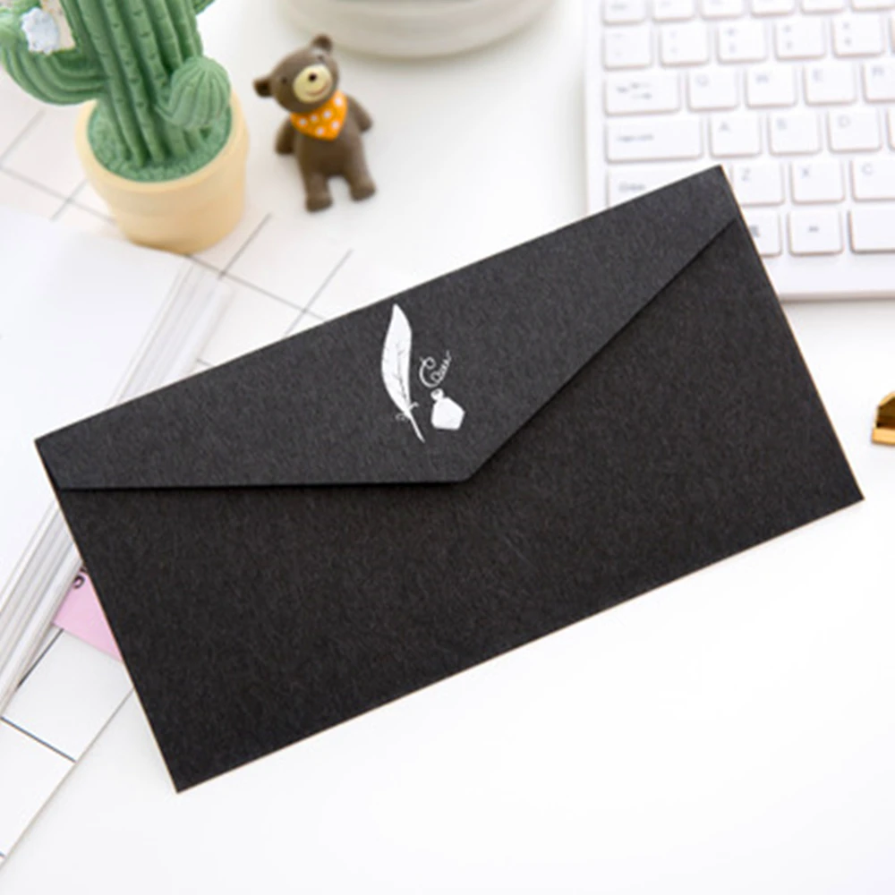 

10 pieces/lot 22*10.9cm Thickened Retro Elegant Wedding Gilt Envelope Business Invitation Letter Creative Ancient Style Envelope