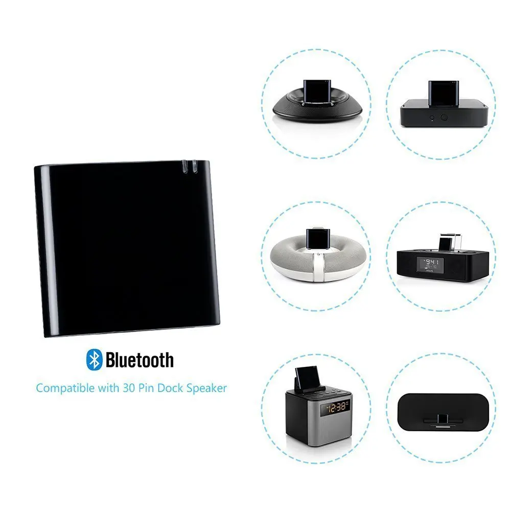 30Pin Bluetooth 5 0 A2DP 30 Pin стерео аудио адаптер Беспроводной музыкальный приемник для