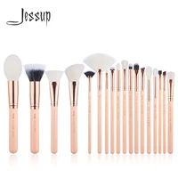 jessup brush makeup brushes set foundation eyeshadow blender contour powder 18pcs peach puff rose gold cosmetics beauty kit