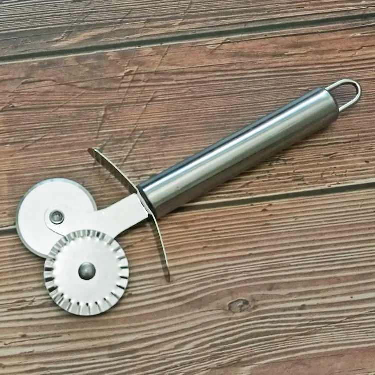 Резак для пиццы из нержавеющей стали двойной роликовый резак нож кондитерских