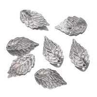 20pcs lot stainless steel charms leaf earring charms pendants bracelets earring for diy jewelry making 1017mm wholesale
