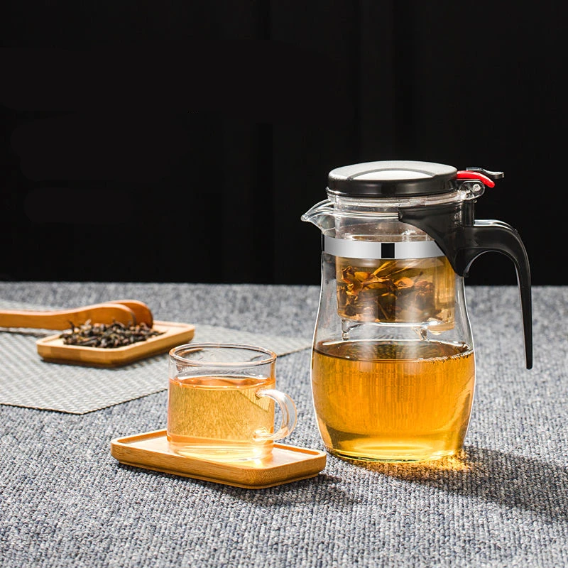 Термостойкий стеклянный чайный инфузер набор китайского кунг-фу чайник для